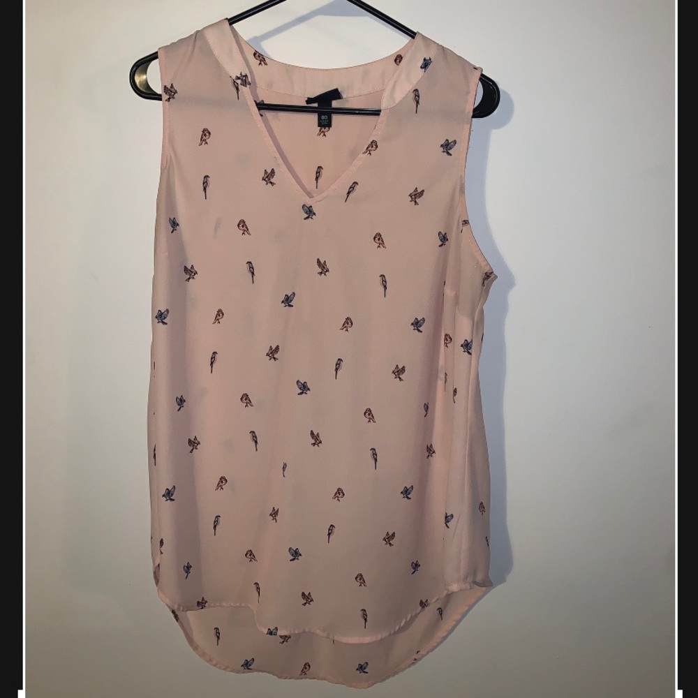 Torrid Pink Blouse with Bird Detail